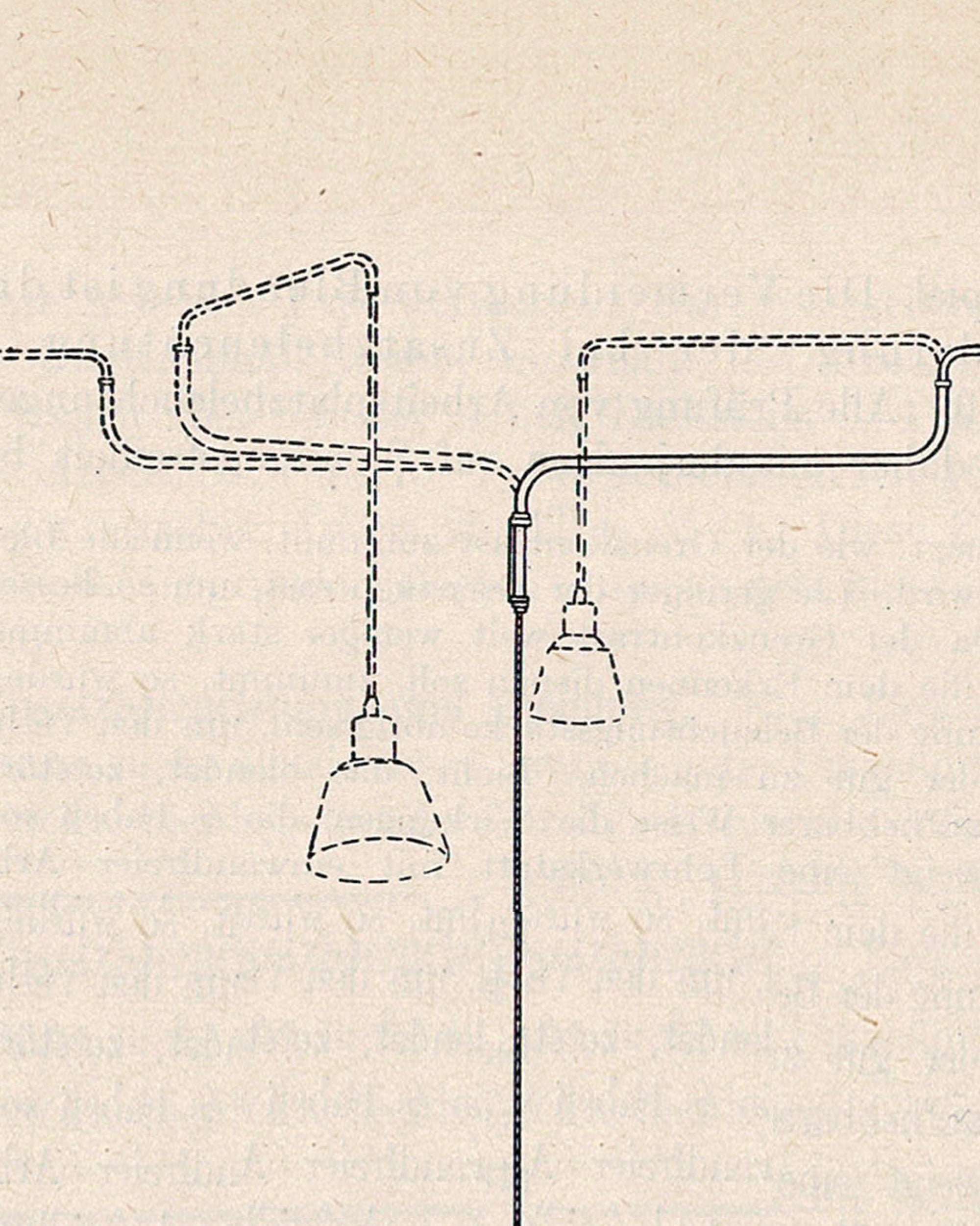 Historical 1931 drawing of the K830 wall by Werner Glasenapp showing its adjustable construction during the Bauhaus period
