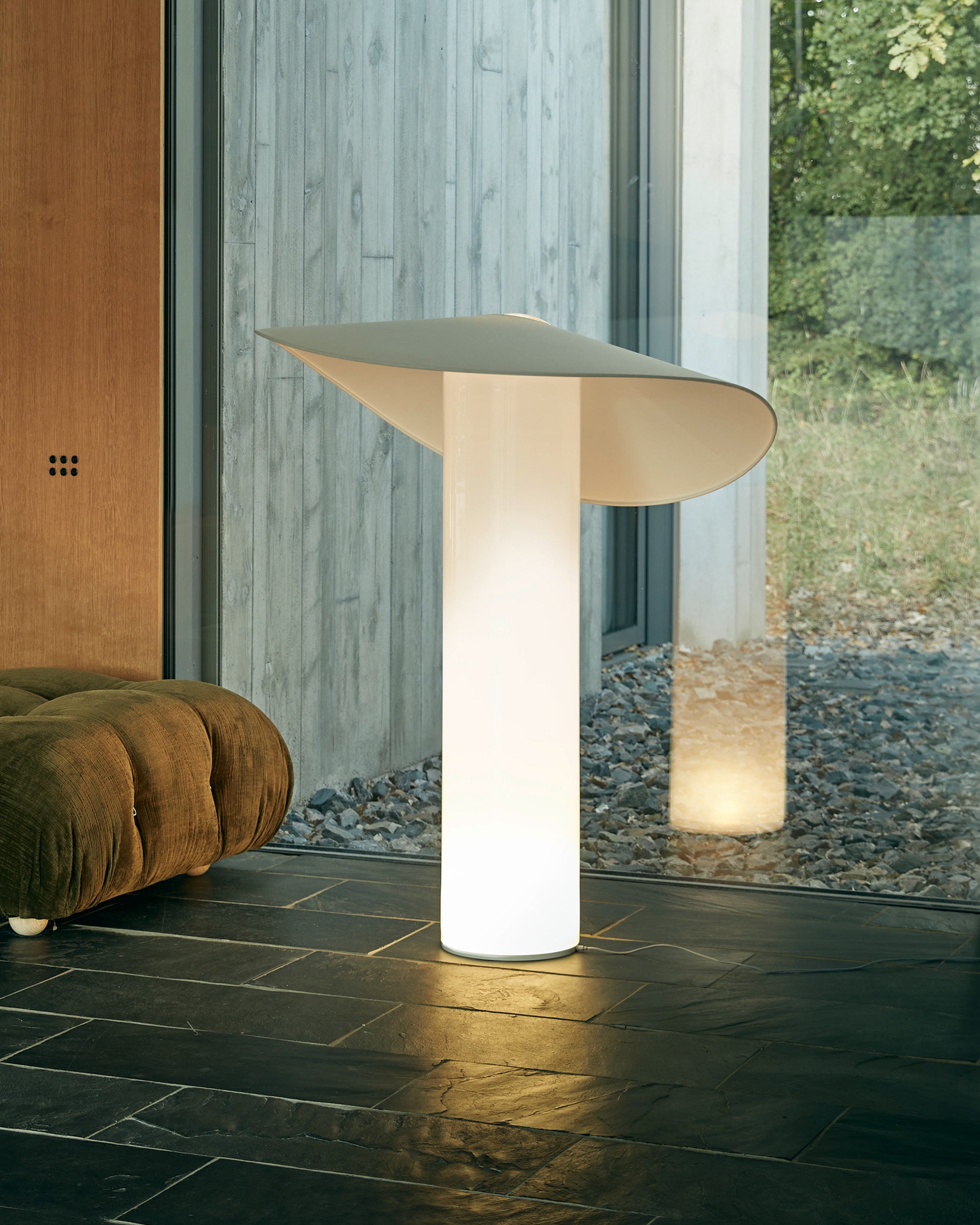LOJA table lamp by Sebastian Herkner for Midgard, combining direct and indirect Tunable White LED light.