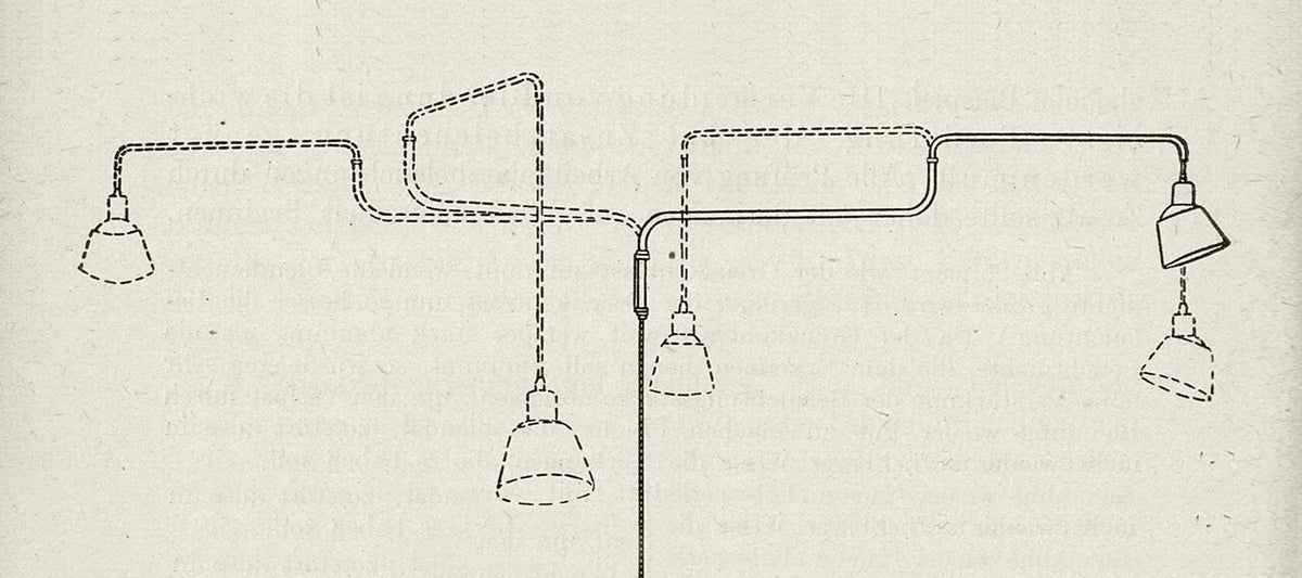 Historical 1938 illustration of K830 wall by Werner Glasenapp showing its Bauhaus-era design and exceptional range of movement