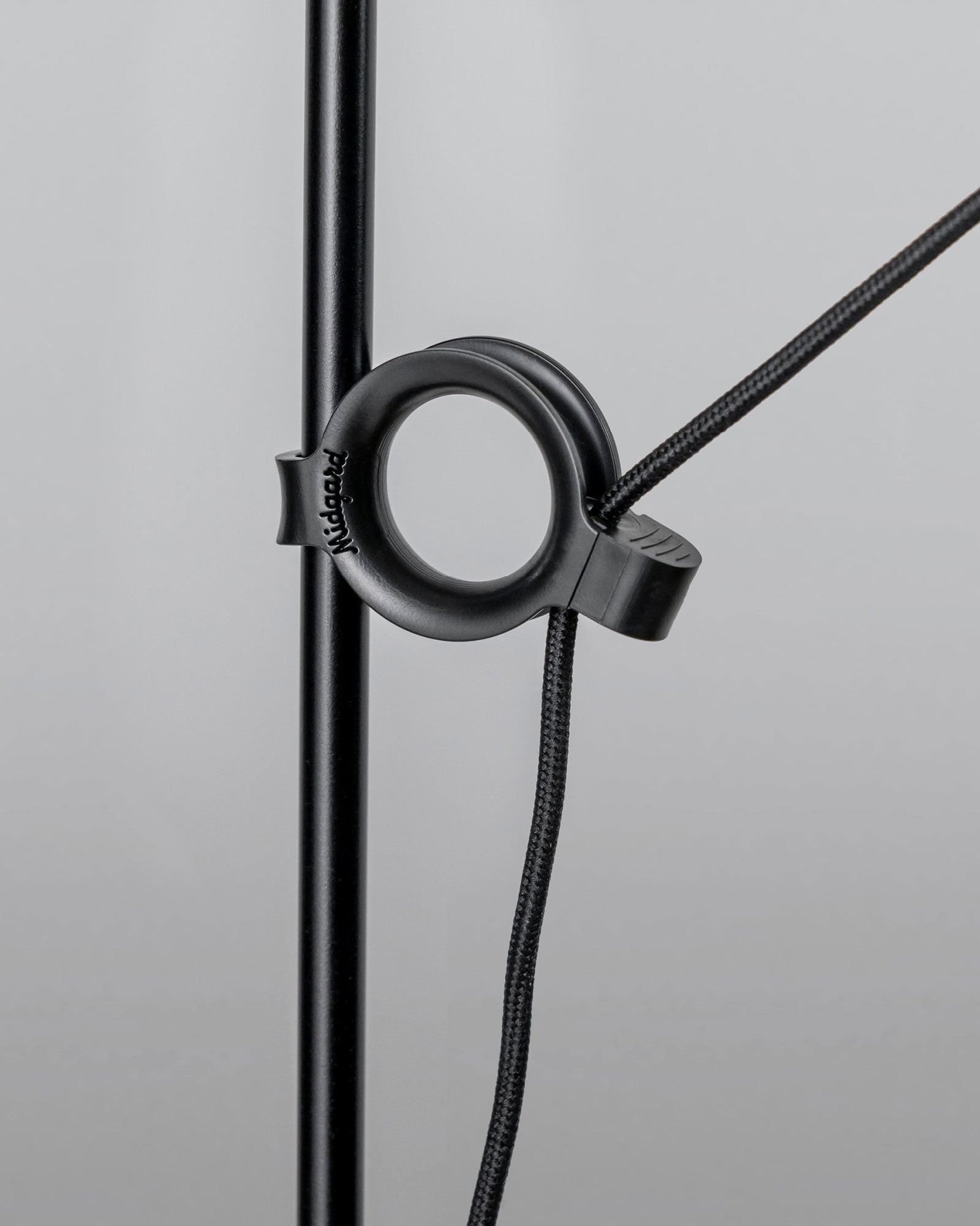 Midgard AYNO S table lamp black with black textile cable and patented adjustment